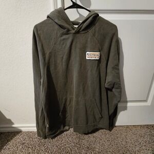 Fayettchill Mountain Co. Olive Green Hoodie Pullover Made in USA Mens L